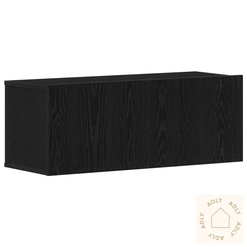 Svart Eik Tv-Benk 80X30X30 Cm Laget Av Konstruert Tre