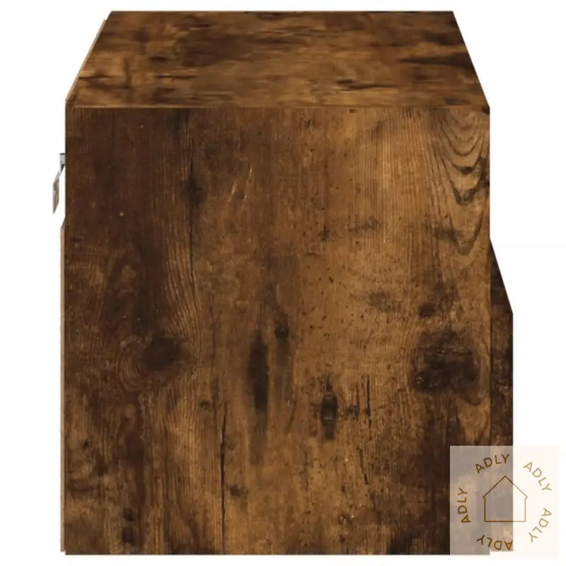 Vegghengt Tv-Benk Røkt Eik 60X30X30 Cm Konstruert Tre