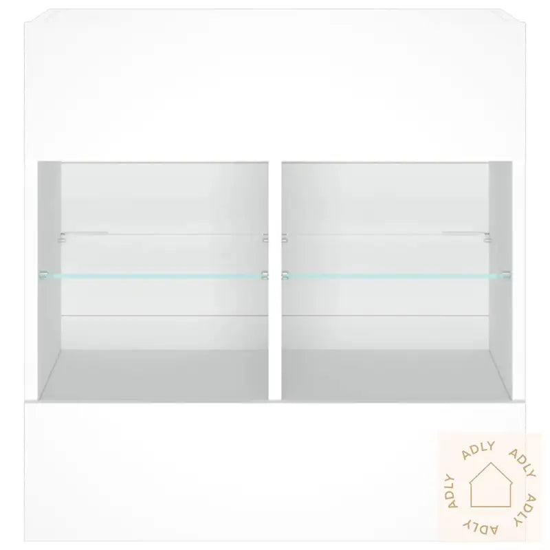 Vegghengt Tv-Benk Med Led Hvit 58,5X30X60,5 Cm