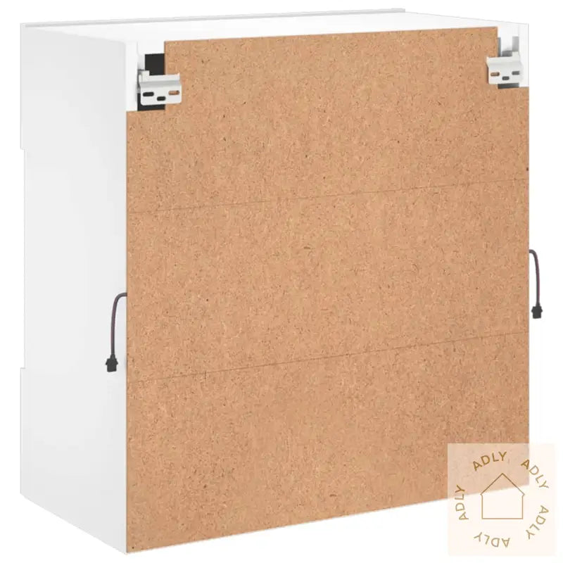 Vegghengt Tv-Benk Med Led Hvit 58,5X30X60,5 Cm