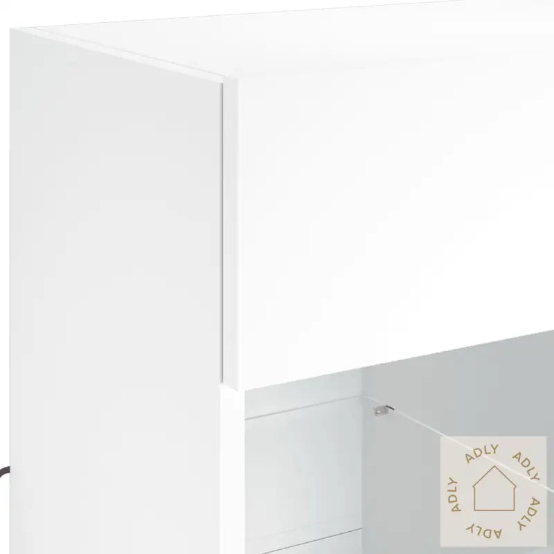 Vegghengt Tv-Benk Med Led Hvit 58,5X30X60,5 Cm