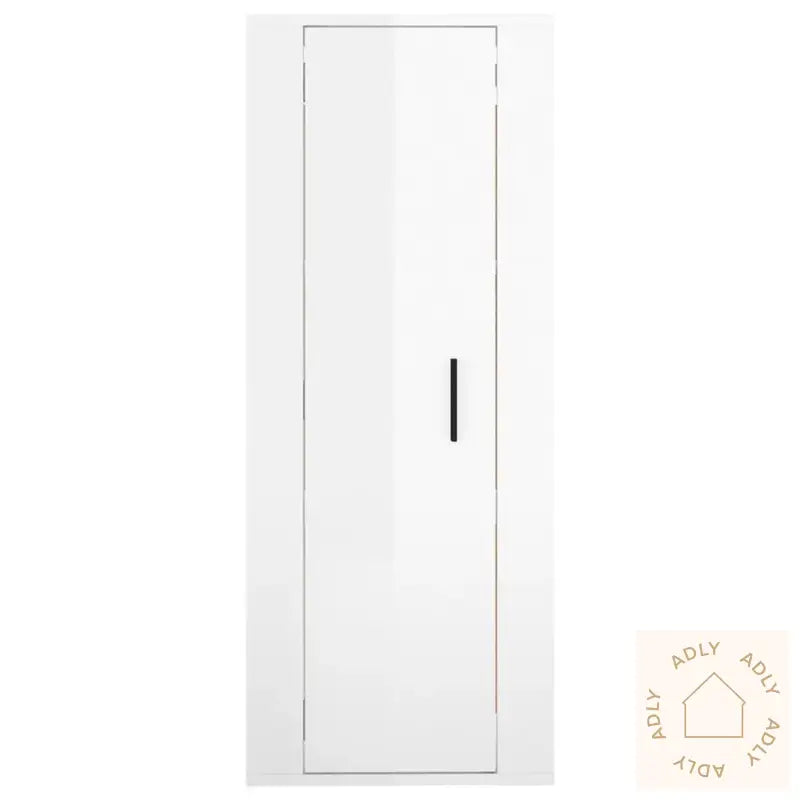 Vegghengt Tv-Benk Høyglans Hvit 40X34,5X100 Cm