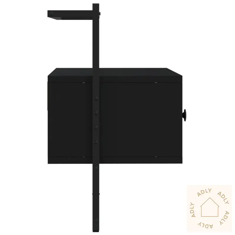 Tv-Benk Veggmontert Svart 60,5X30X51 Cm Konstruert Tre