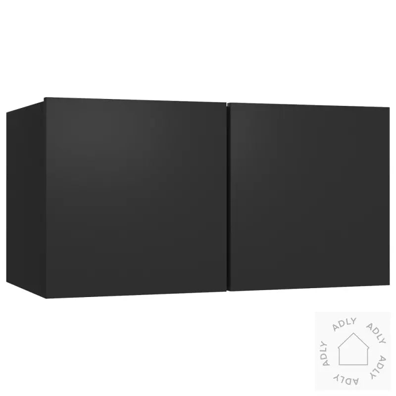 Tv-Benksett 2 Deler Svart Konstruert Tre