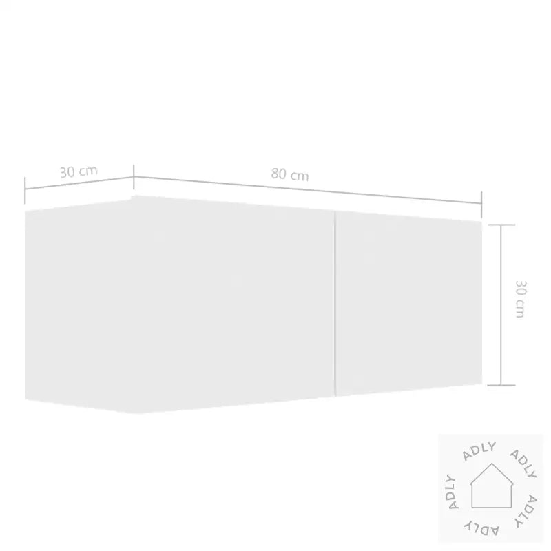 Tv-Benksett 8 Deler Hvit Konstruert Tre