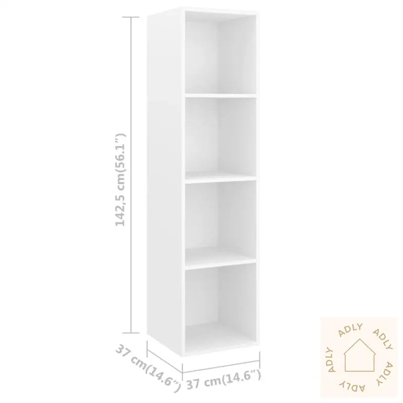 Tv-Benksett 3 Deler Hvit Konstruert Tre