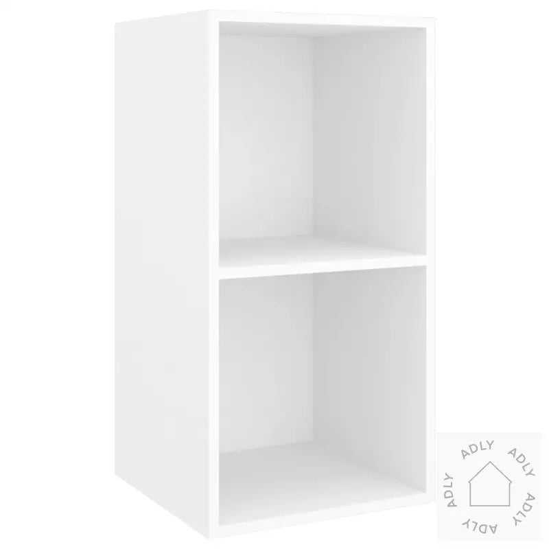 Vegghengte Tv-Benker 4 Stk Hvit Konstruert Tre