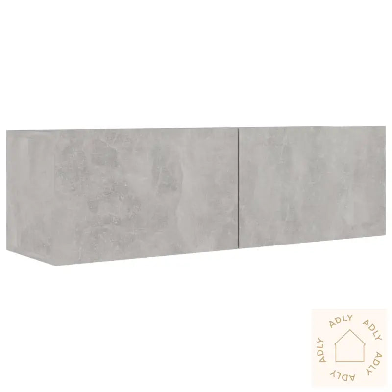 Tv-Benksett 8 Deler Betonggrå Konstruert Tre