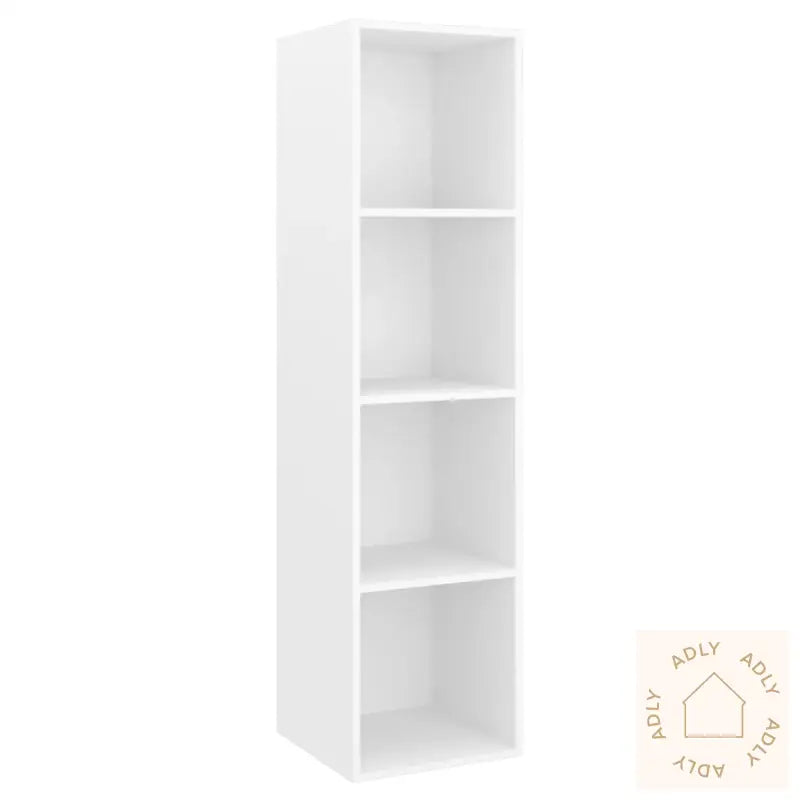 Tv-Benksett 3 Deler Hvit Konstruert Tre