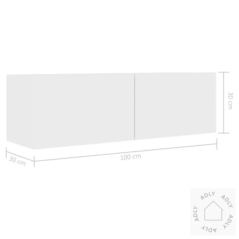 Tv-Benksett 8 Deler Hvit Konstruert Tre