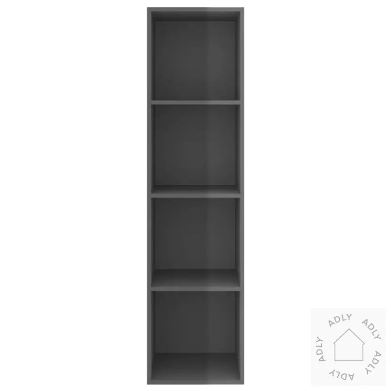 Vegghengt Tv-Benk Høyglans Grå 37X37X142,5 Cm Konstruert Tre