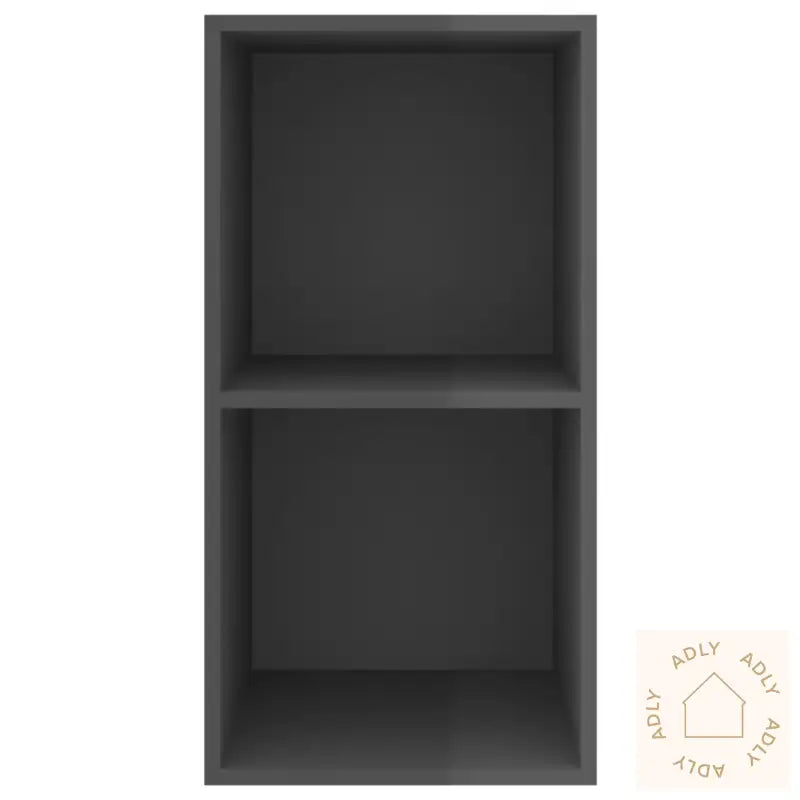 Vegghengt Tv-Benk Høyglans Grå 37X37X72 Cm Konstruert Tre