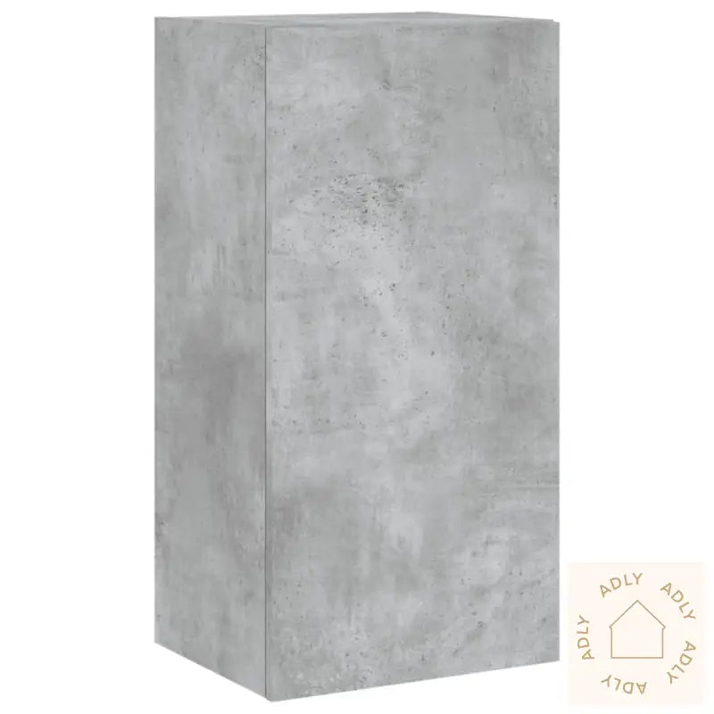 Vegghengte Tv-Benker Med Led 3 Stk Betonggrå