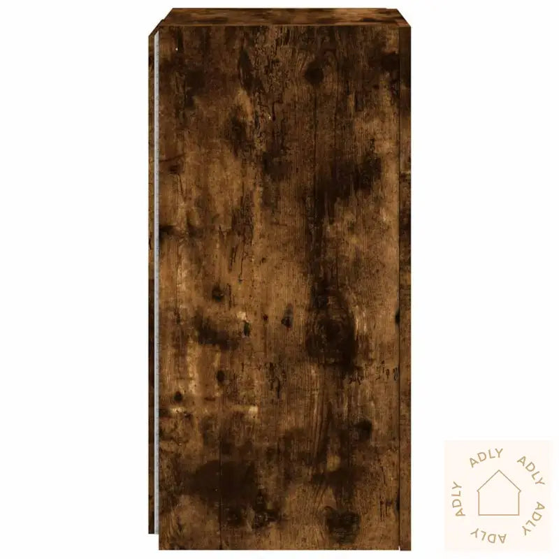 Vegghengt Tv-Benk Med Led Røkt Eik 30,5X35X70 Cm