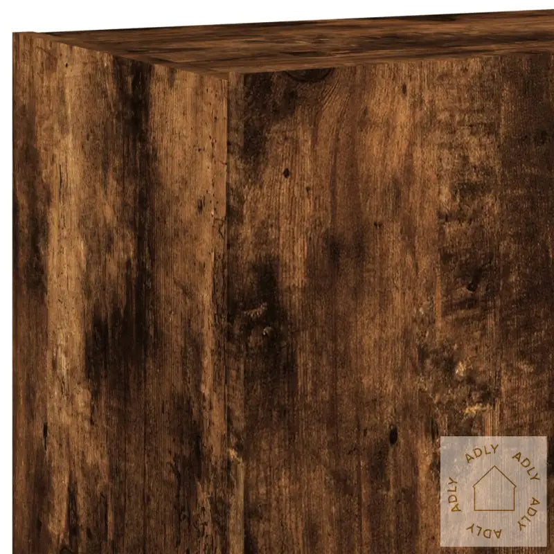 Vegghengte Tv-Benker Med Led-Lys 2 Stk Røkt Eik 60X35X41 Cm