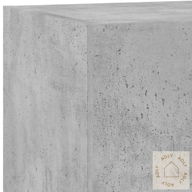 Vegghengte Tv-Benker Med Led-Lys 2 Stk Betonggrå 80X35X31 Cm