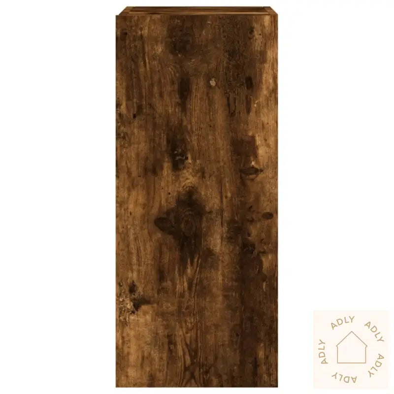 Vegghengt Tv-Benk Med Led Røkt Eik 30,5X35X70 Cm