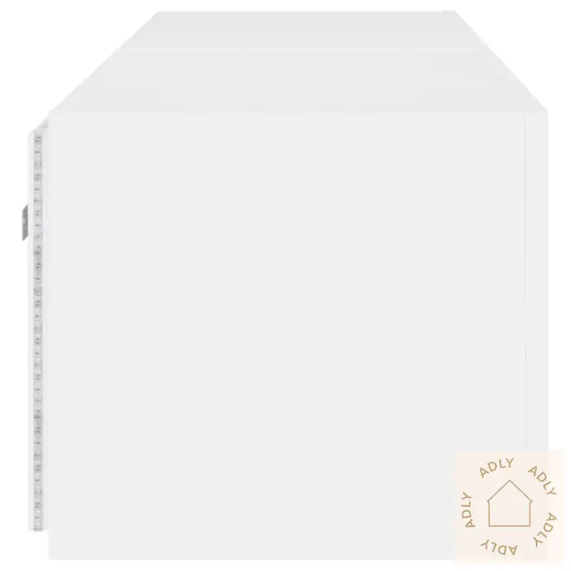 Vegghengte Tv-Benker Med Led 2 Stk Hvit 80X35X31 Cm