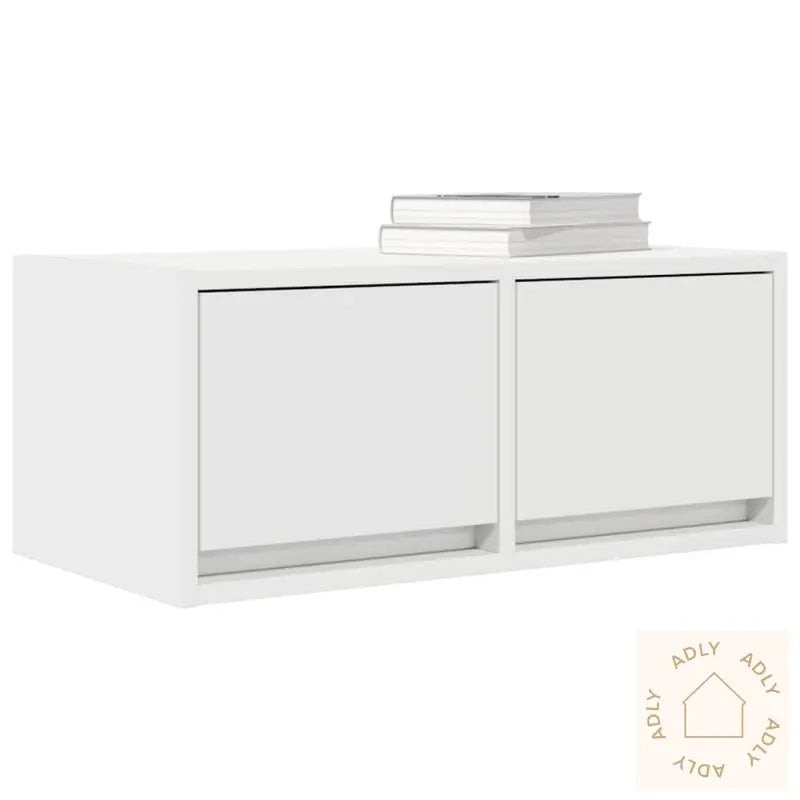 Tv-Benk Hvit 60X31X25,5 Cm Konstruert Tre