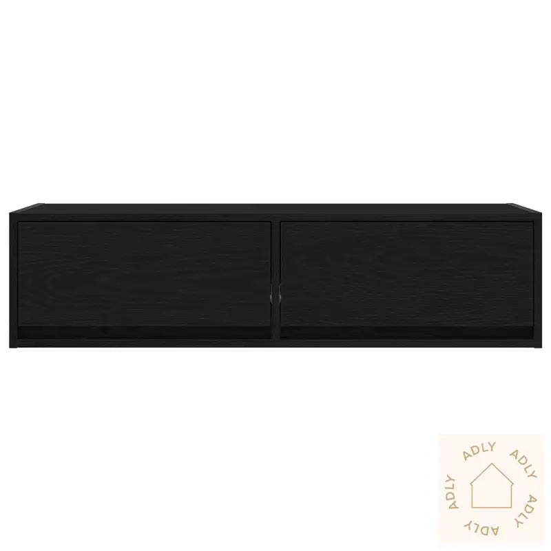 Tv-Stativ Svart Eik 100X31X25,5 Cm Konstruert Tre