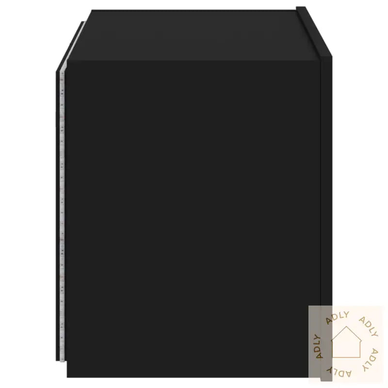 Vegghengt Tv-Benk Med Led Svart 60X35X41 Cm