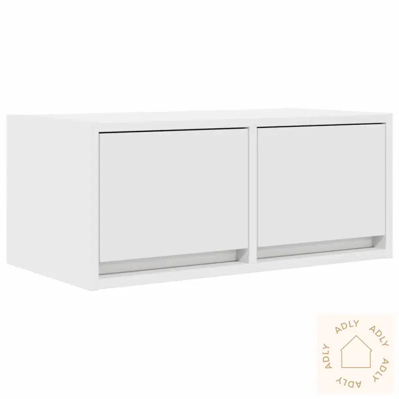 Tv-Benk Hvit 60X31X25,5 Cm Konstruert Tre