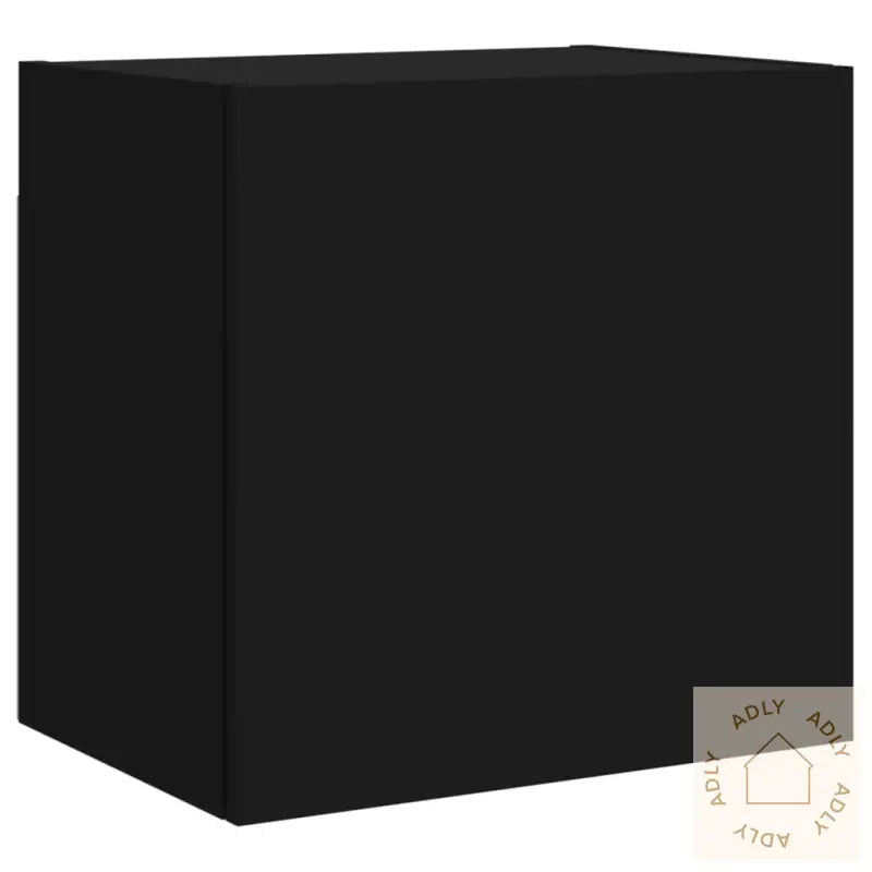 Vegghengte Tv-Benker 2 Stk Svart 40,5X30X40 Cm Konstruert Tre
