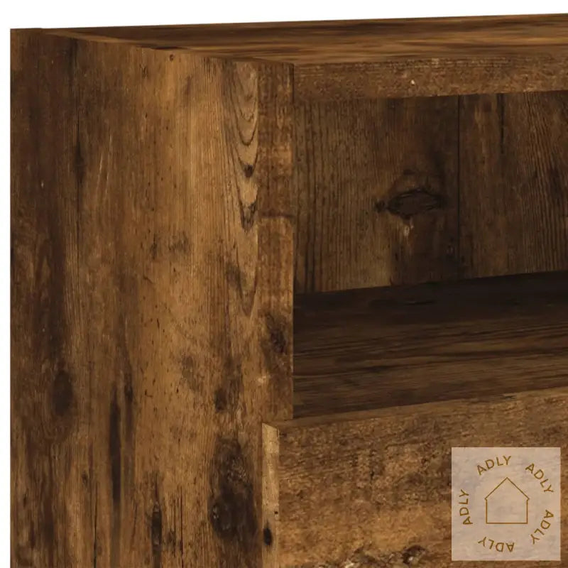 Vegghengt Tv-Benk Røkt Eik 100X30X30 Cm Konstruert Tre