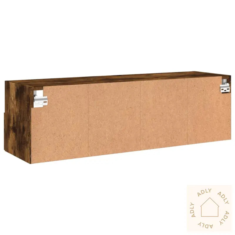 Vegghengt Tv-Benk Røkt Eik 100X30X30 Cm Konstruert Tre