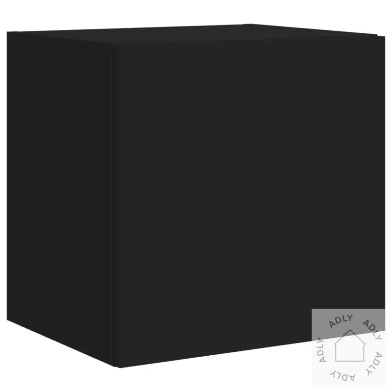 Vegghengte Tv-Benker Med Led 2 Stk Svart 40,5X35X40 Cm