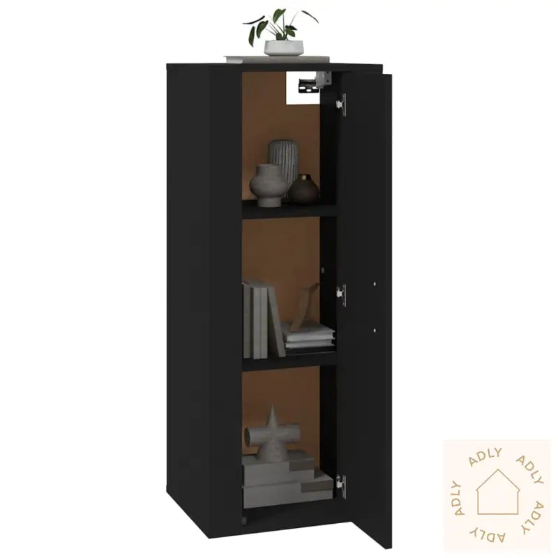 Vegghengt Tv-Benk Sort 40X34,5X100 Cm