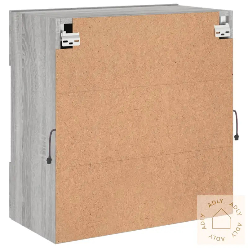 Vegghengt Tv-Benk Med Led Grå Sonoma 58,5X30X60,5 Cm