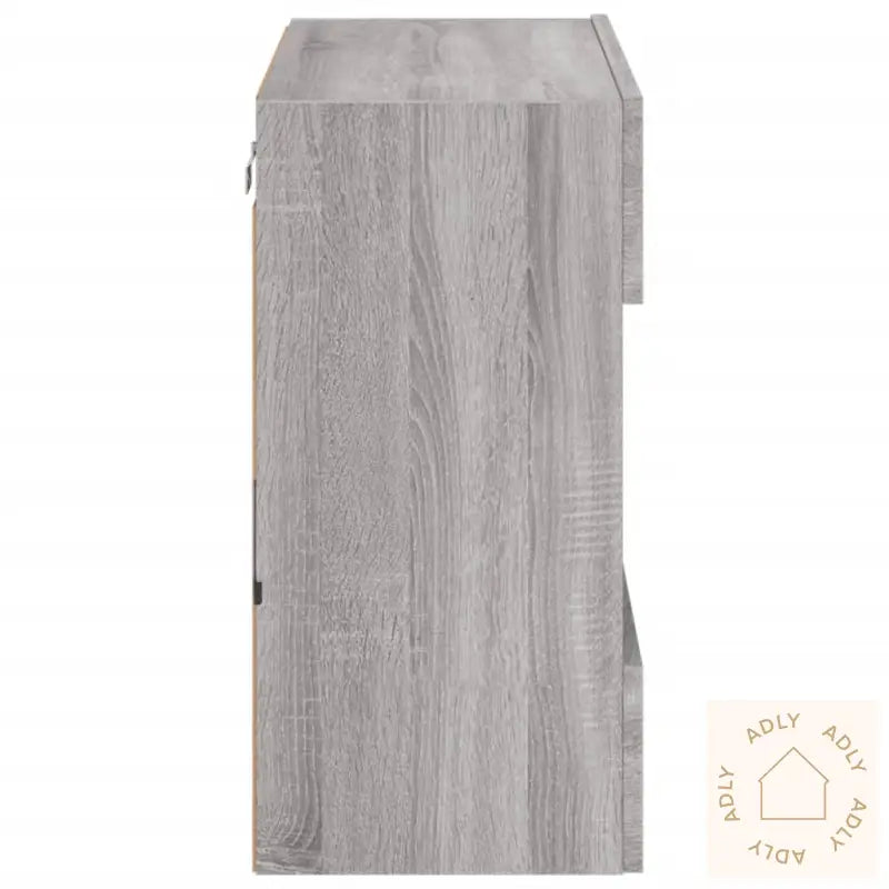 Vegghengt Tv-Benk Med Led Grå Sonoma 58,5X30X60,5 Cm