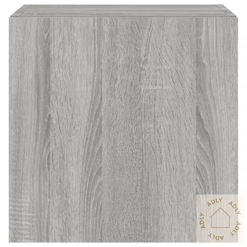 Vegghengte Tv-Benker Med Led 2 Stk Grå Sonoma 40,5X35X40 Cm