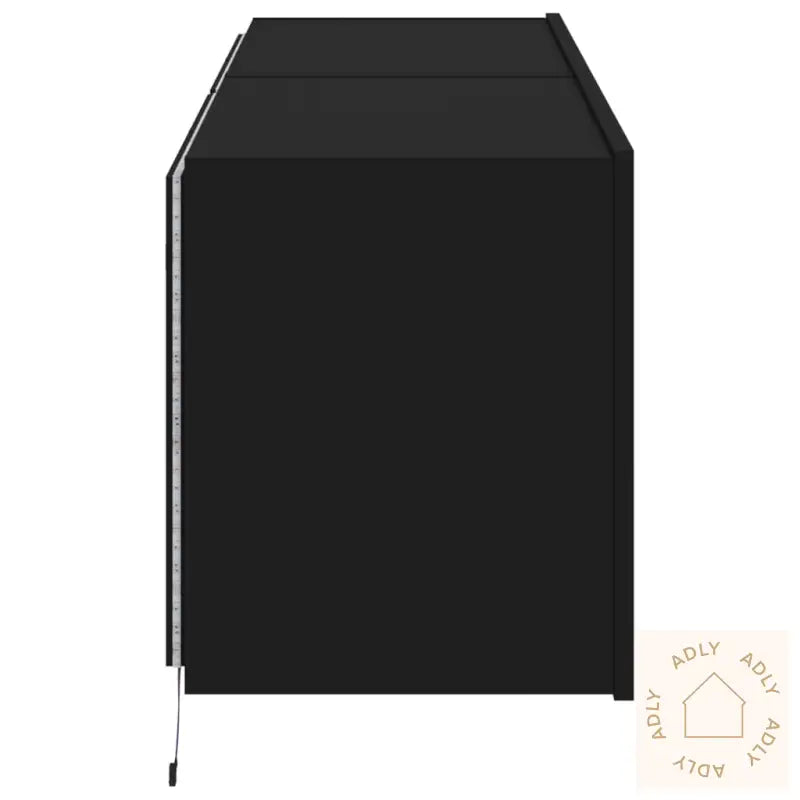 Vegghengte Tv-Benker Med Led 2 Stk Svart 60X35X41 Cm