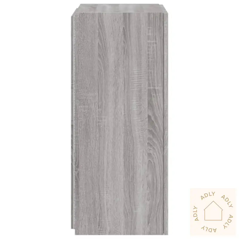 Vegghengt Tv-Benk Med Led-Lys Grå Sonoma 40,5X35X80 Cm