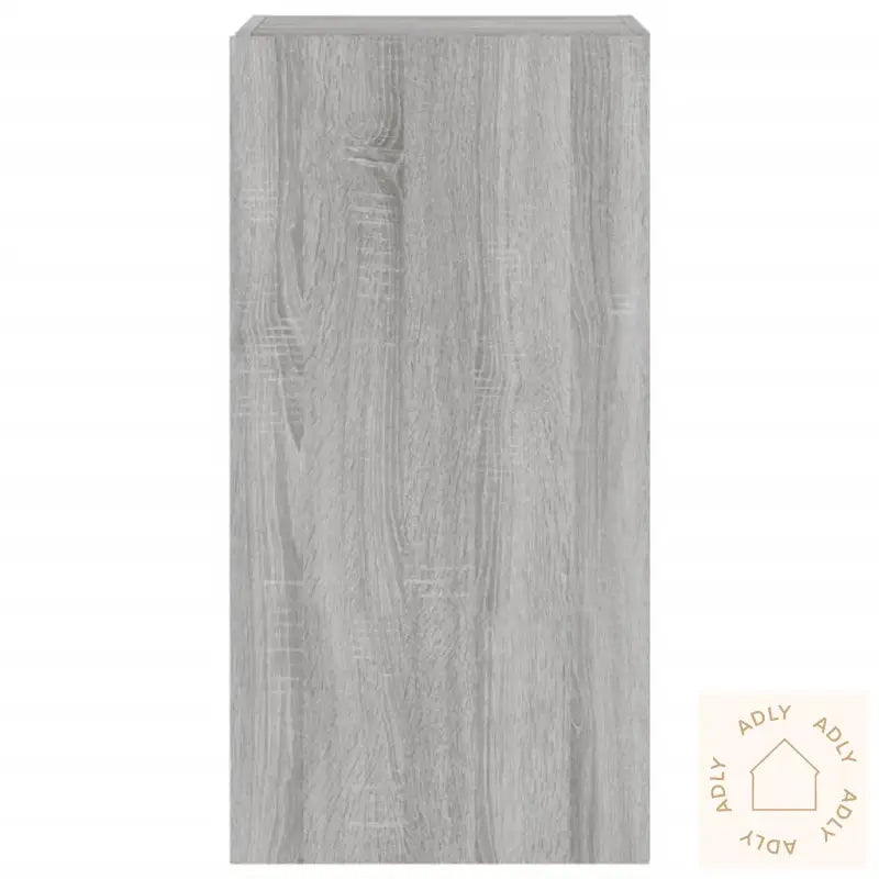 Vegghengt Tv-Benk Med Led-Lys Grå Sonoma 40,5X35X80 Cm