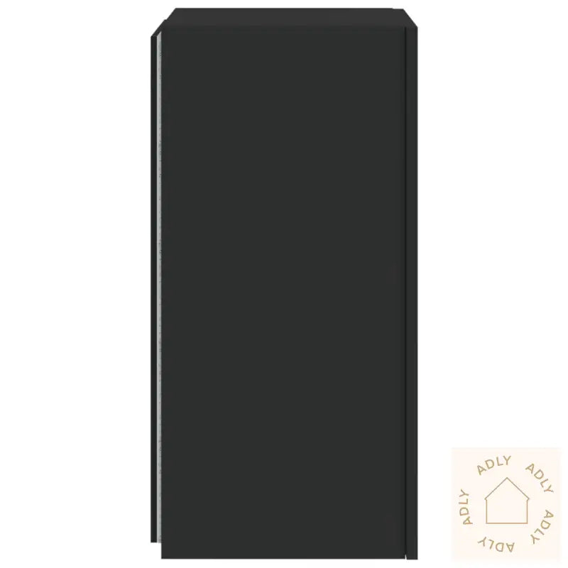 Vegghengt Tv-Benk Med Led Svart 30,5X35X70 Cm