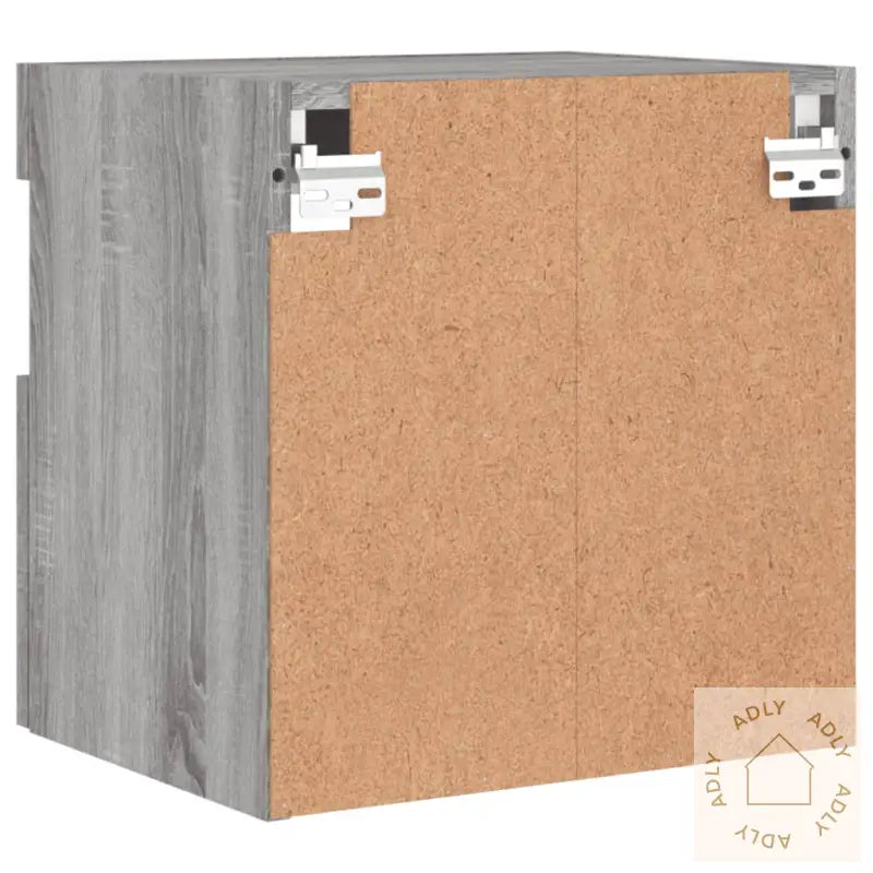 Vegghengte Tv-Benker Med Led-Lys 2 Stk Grå Sonoma 40X30X40 Cm