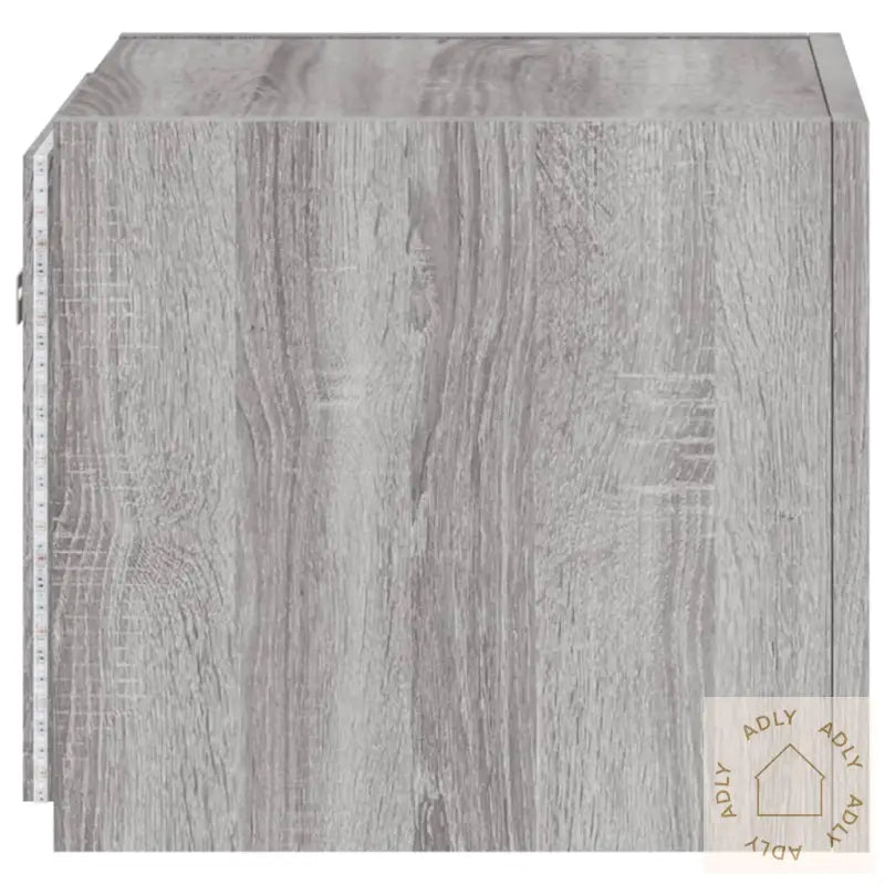 Vegghengte Tv-Benker Med Led-Lys 2 Stk Grå Sonoma 30,5X35X30 Cm