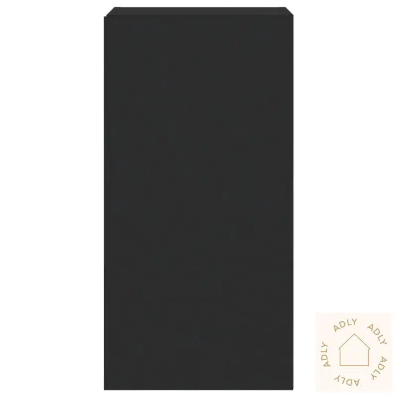 Vegghengt Tv-Benk Med Led Svart 40,5X35X80 Cm