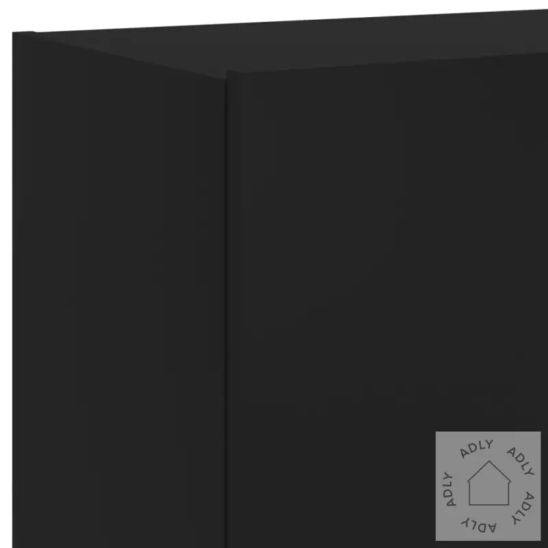 Vegghengte Tv-Benker Med Led 2 Stk Svart 60X35X41 Cm