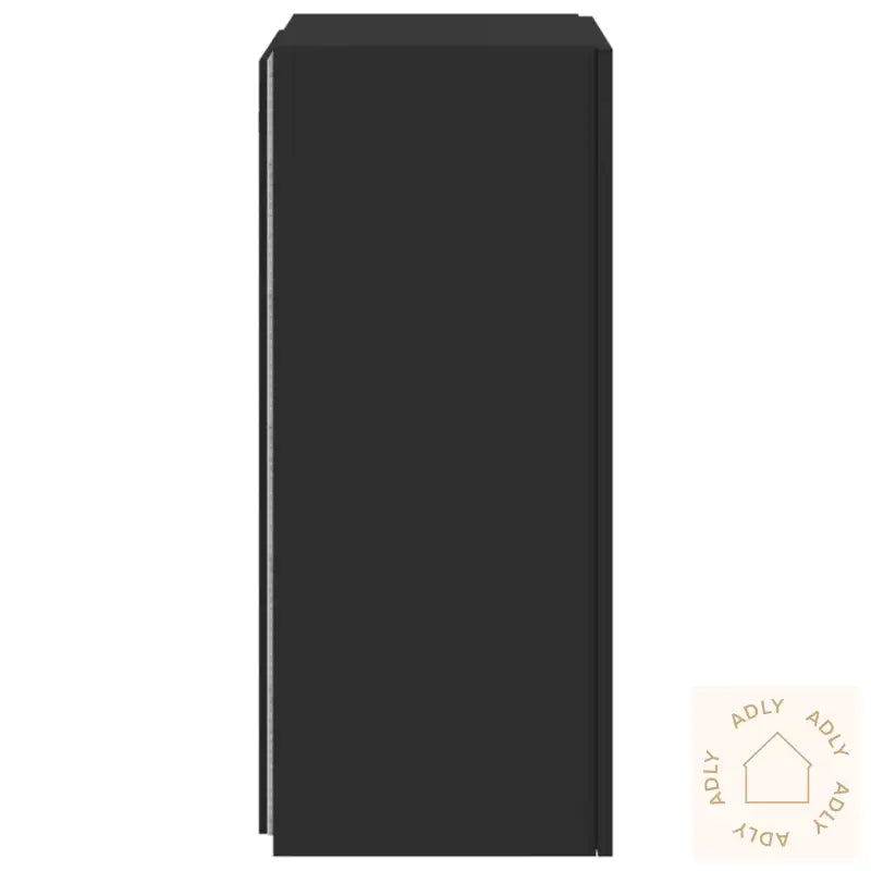 Vegghengt Tv-Benk Med Led Svart 40,5X35X80 Cm