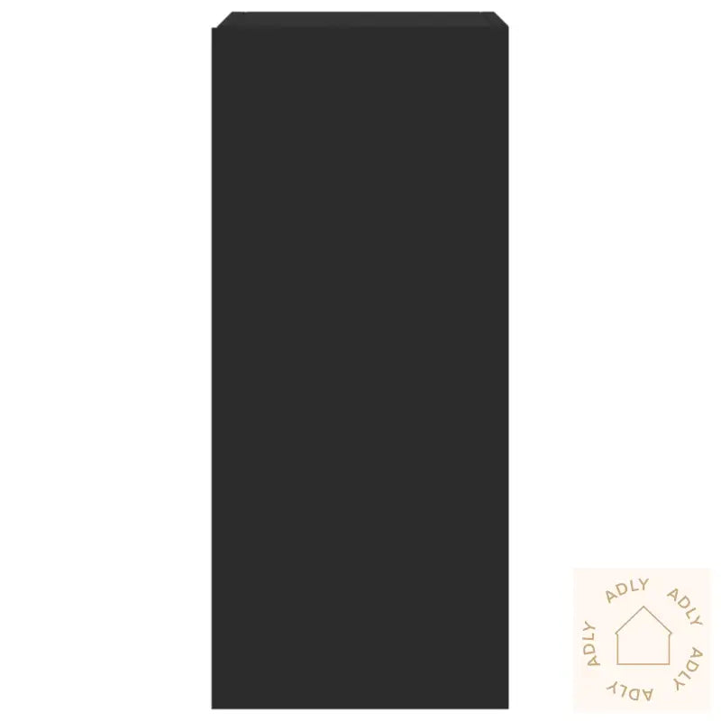 Vegghengt Tv-Benk Med Led Svart 30,5X35X70 Cm