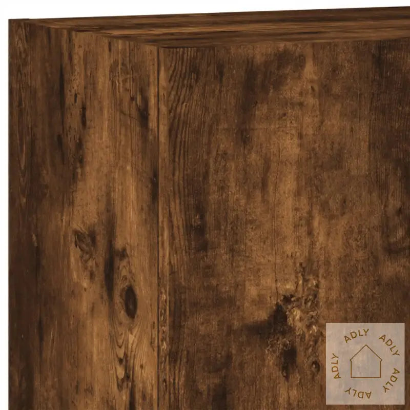 Vegghengt Tv-Benk Røkt Eik 40,5X30X60 Cm Konstruert Tre