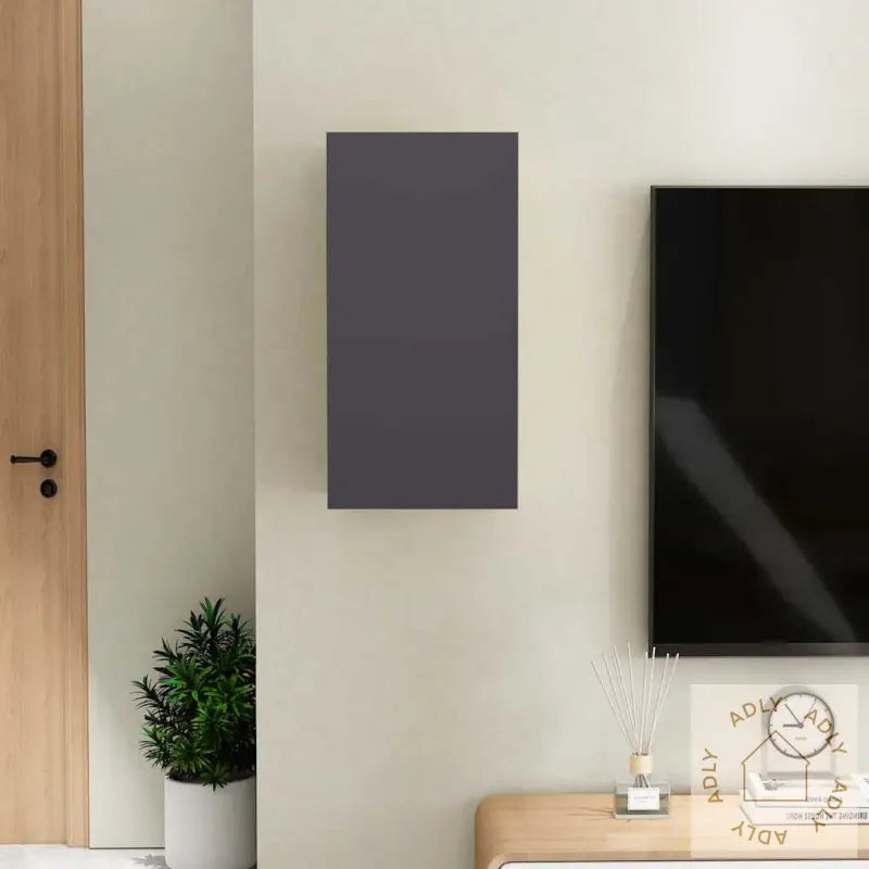 Tv-Benk Grå 30,5X30X60 Cm Sponplate