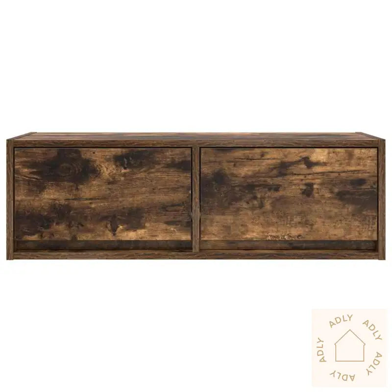 Tv-Benk Røkt Eik 80X31X25,5 Cm Konstruert Tre