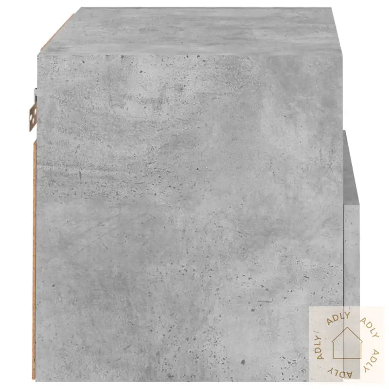 Vegghengt Tv-Benk Betonggrå 40X30X30 Cm Konstruert Tre