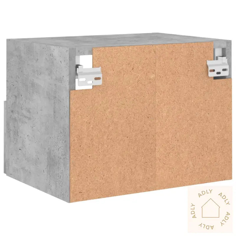 Vegghengt Tv-Benk Betonggrå 40X30X30 Cm Konstruert Tre