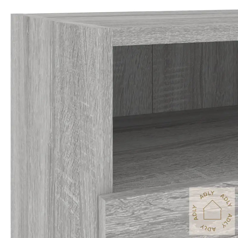 Vegghengt Tv-Benk Grå Sonoma 40X30X30 Cm Konstruert Tre